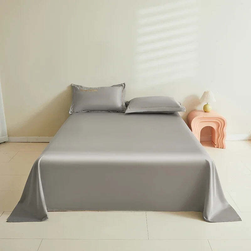 Silky smooth flat cooling sheet set with pillowcases for ultimate comfort