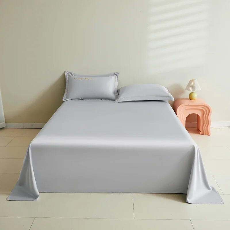 Silky smooth flat cooling sheet set with pillowcases for ultimate comfort