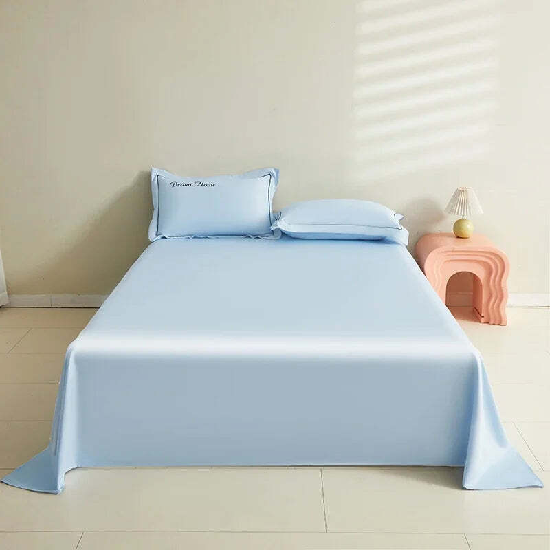 Silky smooth flat cooling sheet set with pillowcases for ultimate comfort