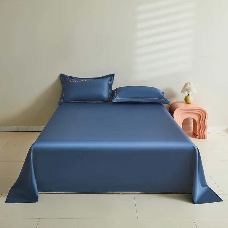 Silky smooth flat cooling sheet set with pillowcases for ultimate comfort