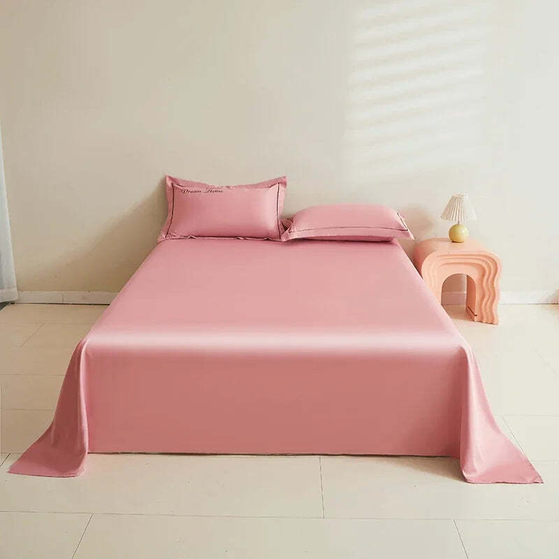 Silky smooth flat cooling sheet set with pillowcases for ultimate comfort