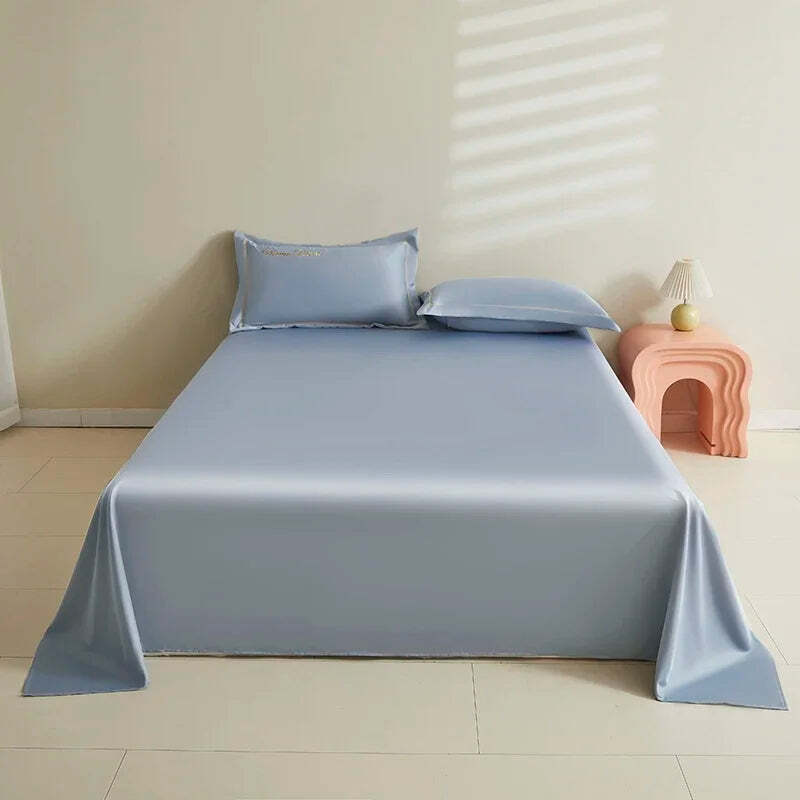 Silky smooth flat cooling sheet set with pillowcases for ultimate comfort