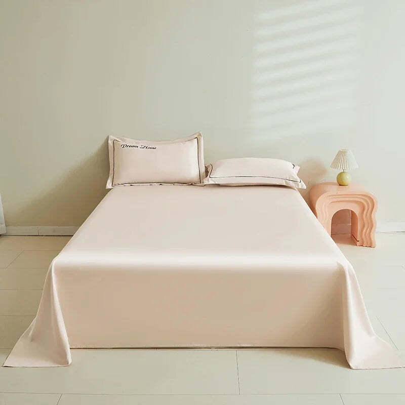 Silky smooth flat cooling sheet set with pillowcases for ultimate comfort