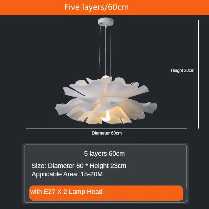 Simple modern LED chandelier for dining room and bedroom décor