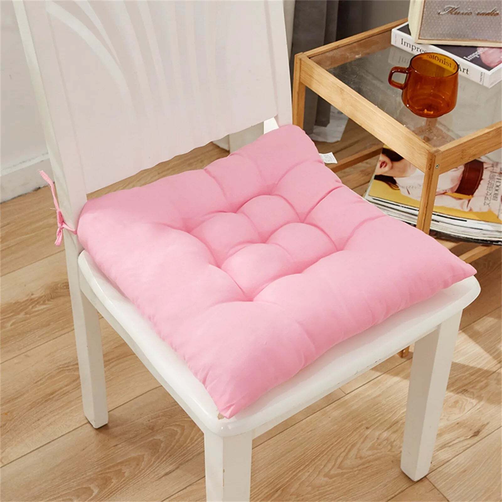 Soft cotton chair cushion for office, home, or car use