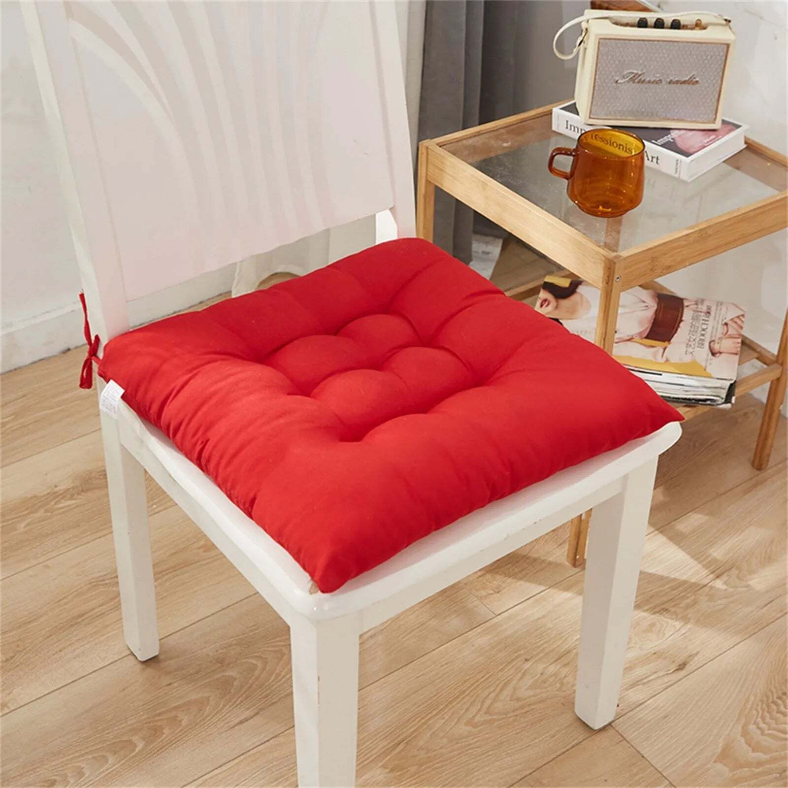 Soft cotton chair cushion for office, home, or car use