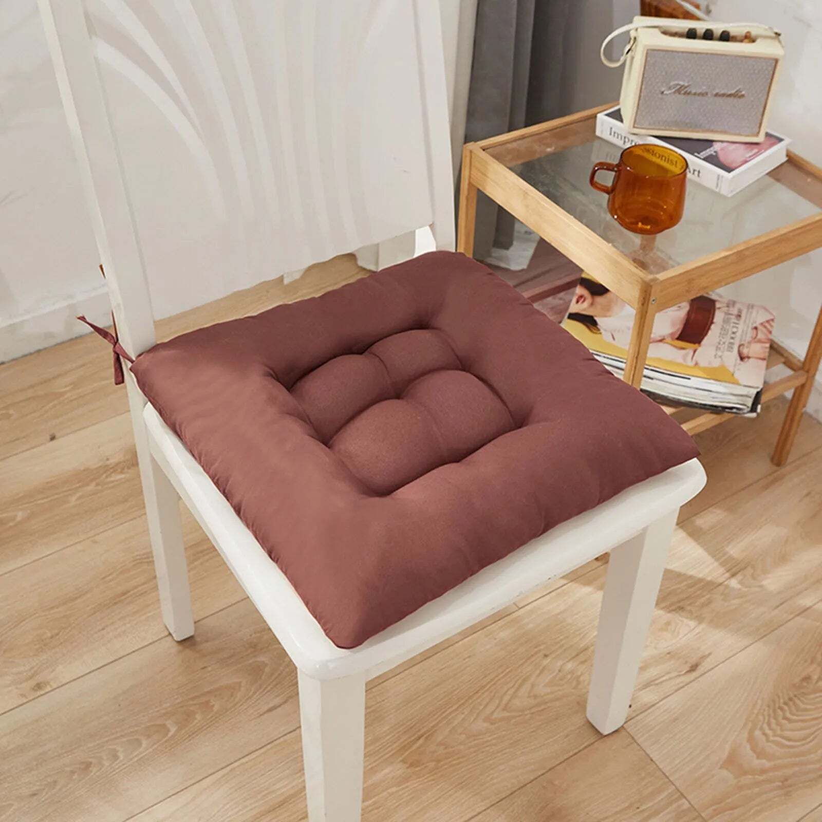 Soft cotton chair cushion for office, home, or car use