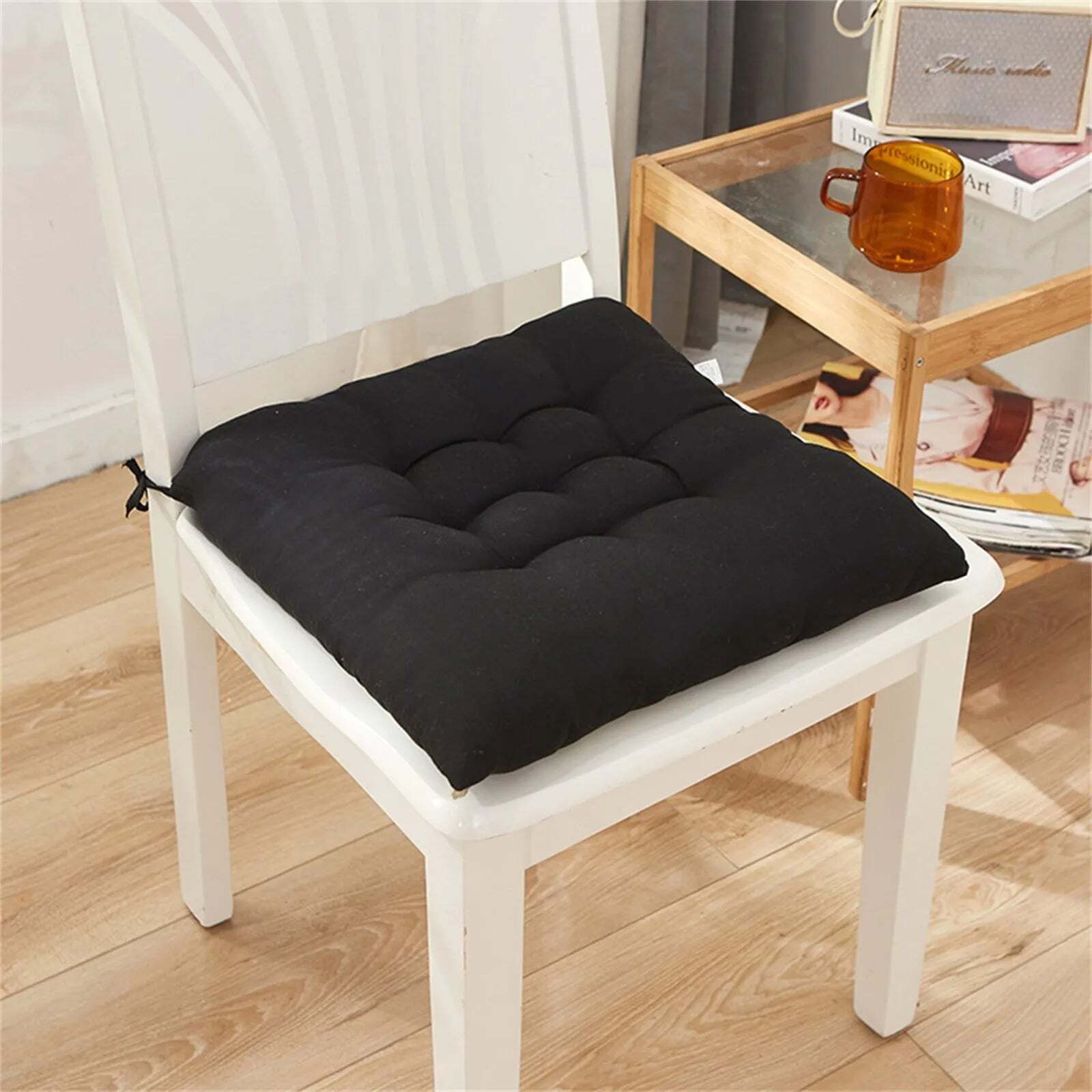 Soft cotton chair cushion for office, home, or car use