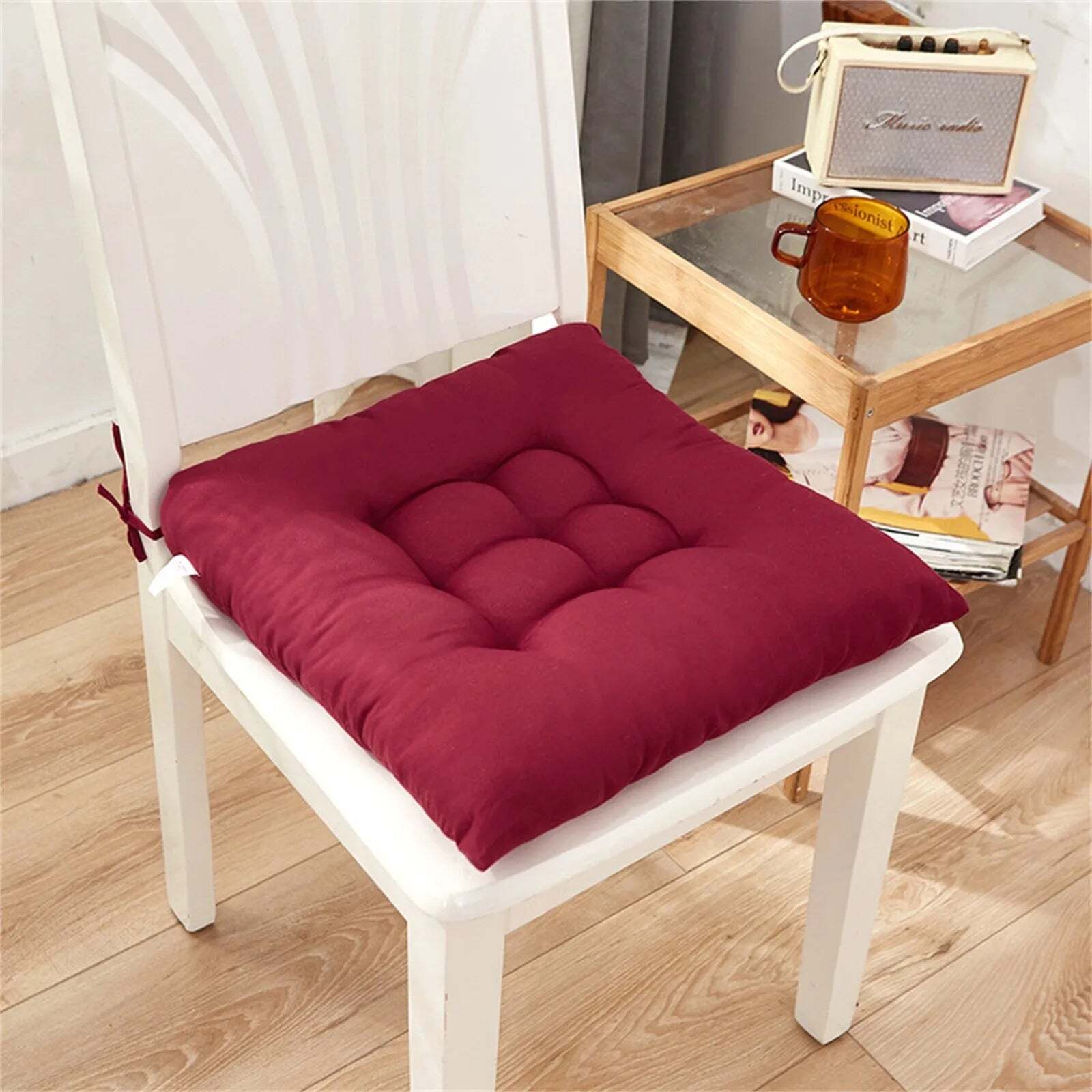 Soft cotton chair cushion for office, home, or car use