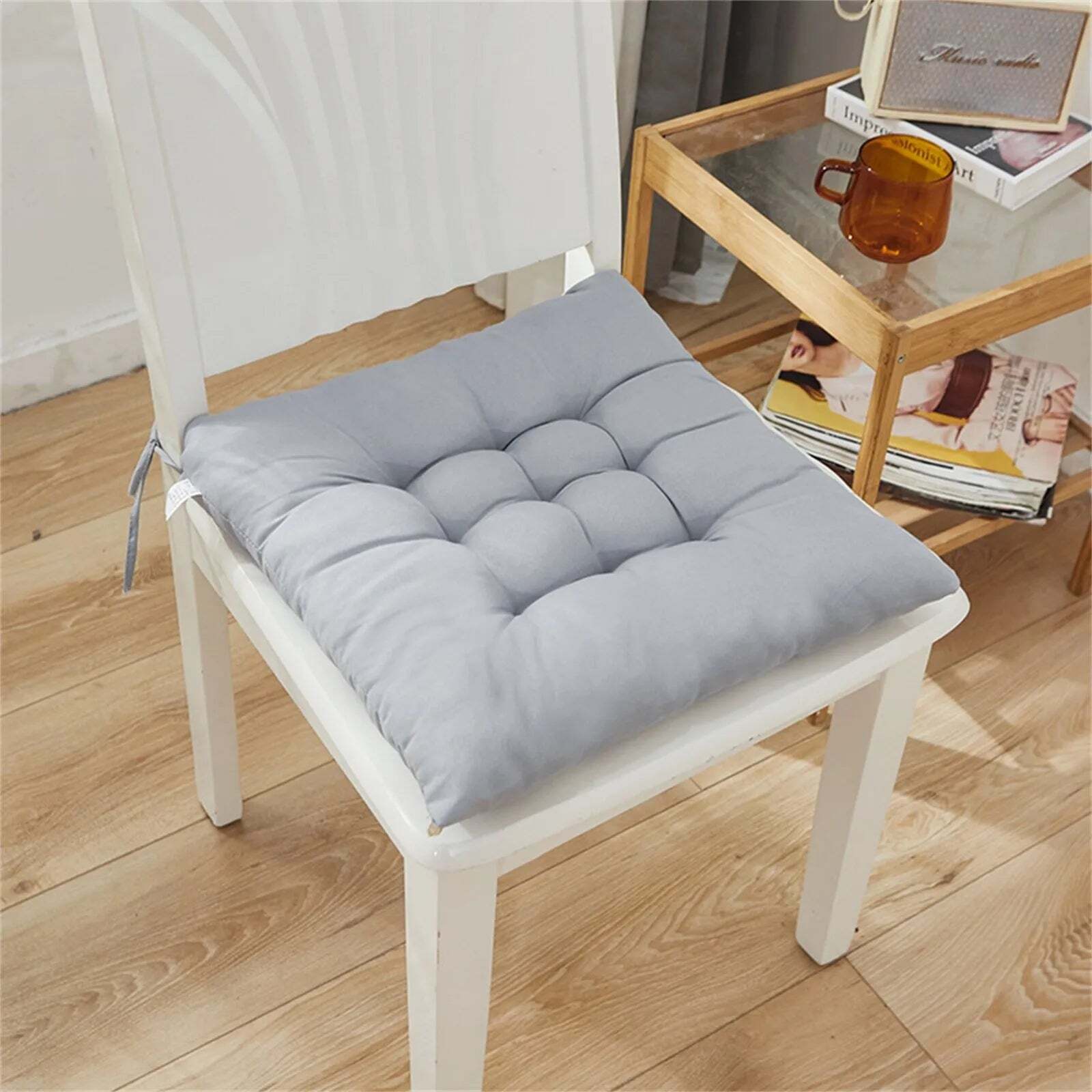 Soft cotton chair cushion for office, home, or car use