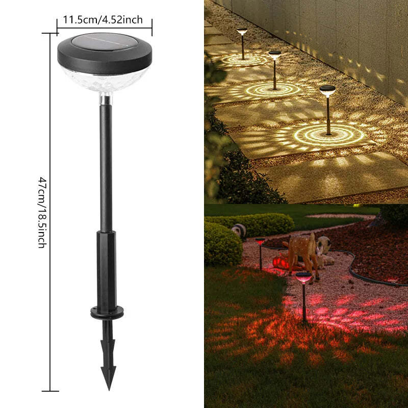 Solar LED lawn lights for outdoor garden decoration, waterproof landscape lamps