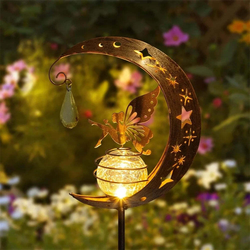 Solar moon fairy lamp waterproof garden lights for outdoor decoration