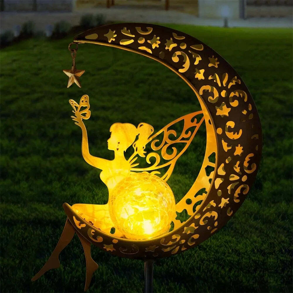 Solar moon fairy lamp waterproof garden lights for outdoor decoration