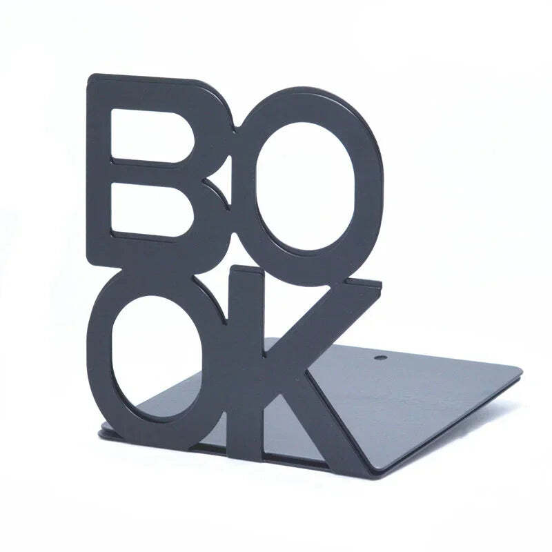 Stylish metal bookends for perfect desktop organization