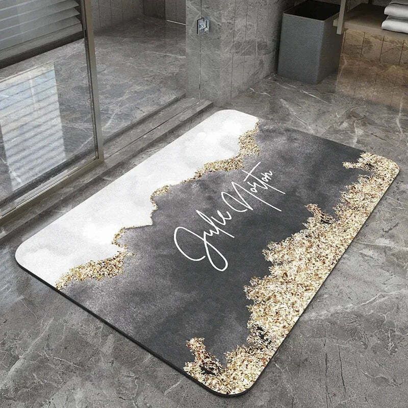 Super absorbent non-slip diatomite bath mat for a clean and cozy home