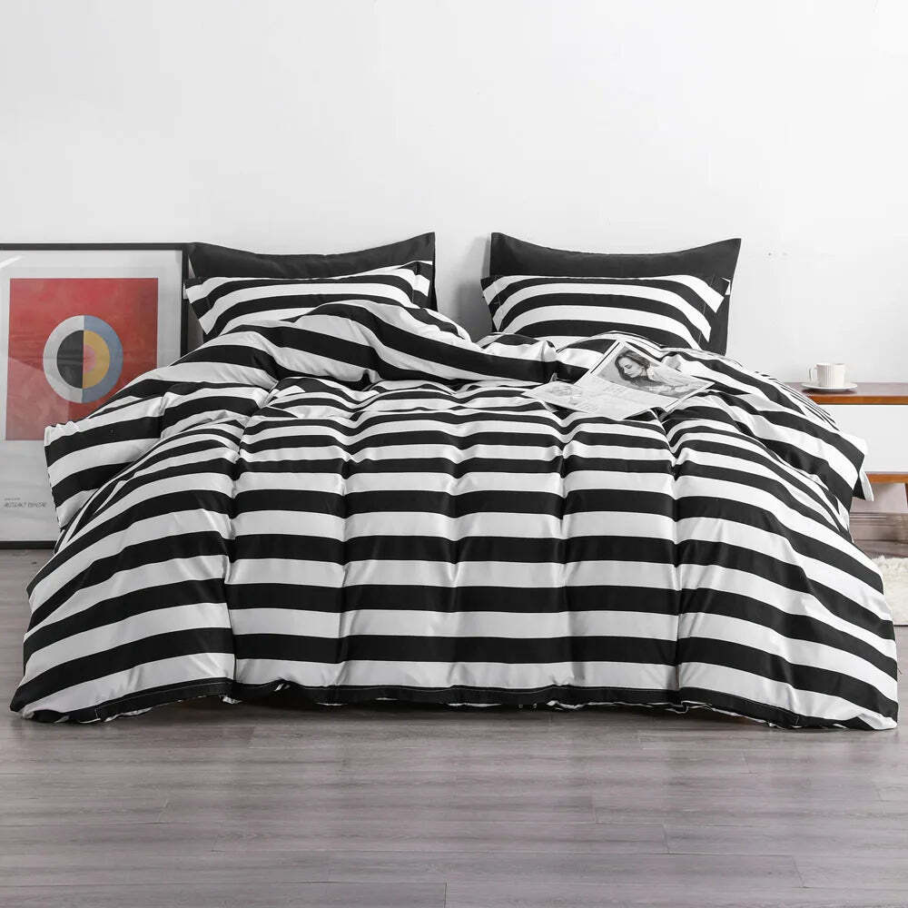 Ultra soft microfiber duvet cover set with hidden zipper and corner ties