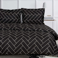 Ultra soft microfiber duvet cover set with hidden zipper and corner ties