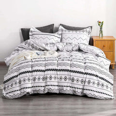 Ultra soft microfiber duvet cover set with hidden zipper and corner ties