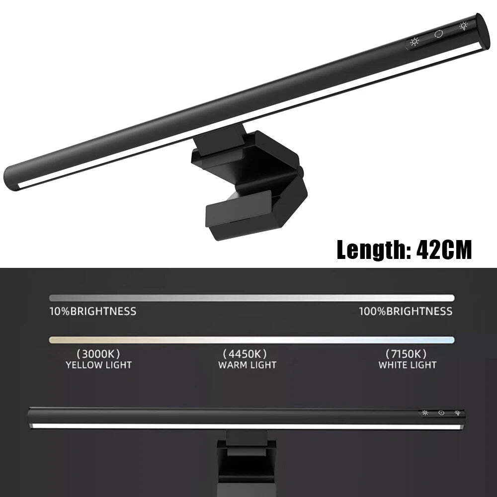 USB dimmable RGB monitor light bar with adjustable color temperature