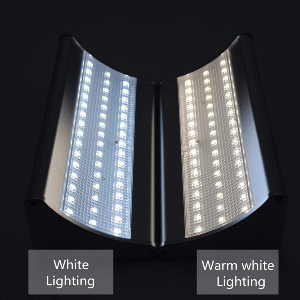 Image of Waterproof motion sensor solar wall lights with 60/48/24 LEDs for home security