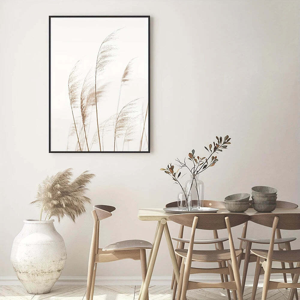 Image of White seascape canvas painting set for modern coastal decor